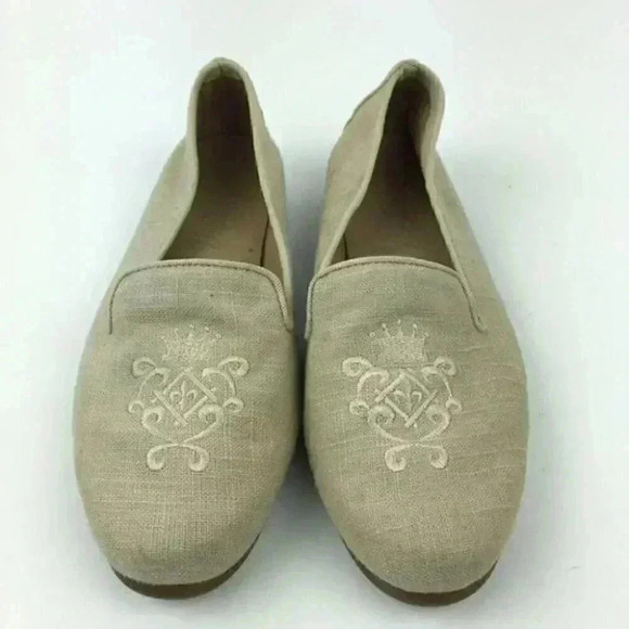 Aerosoles Flats Size 7.5 Beige Smoking Slippers - Picture 2 of 8